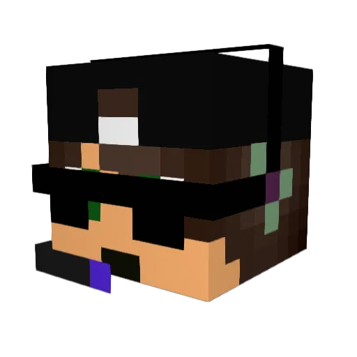 Baiber_HD Minecraft avatar head, 3D render