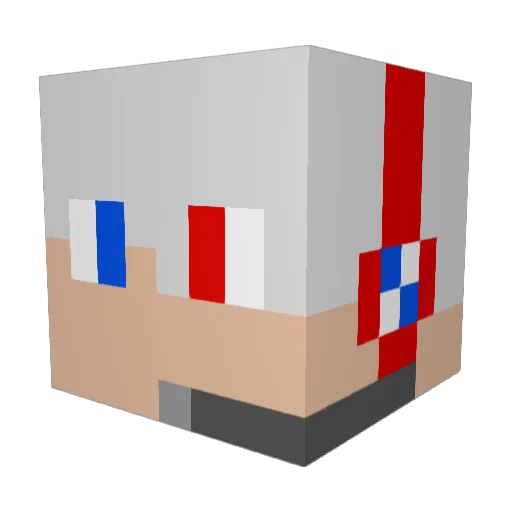 Baien0923 Minecraft avatar head, 3D render