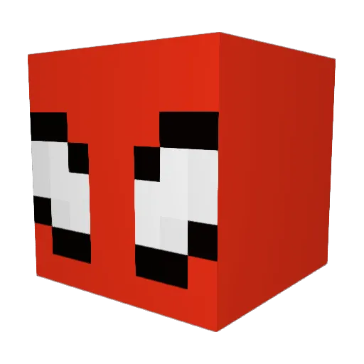 Baigren Minecraft avatar head, 3D render