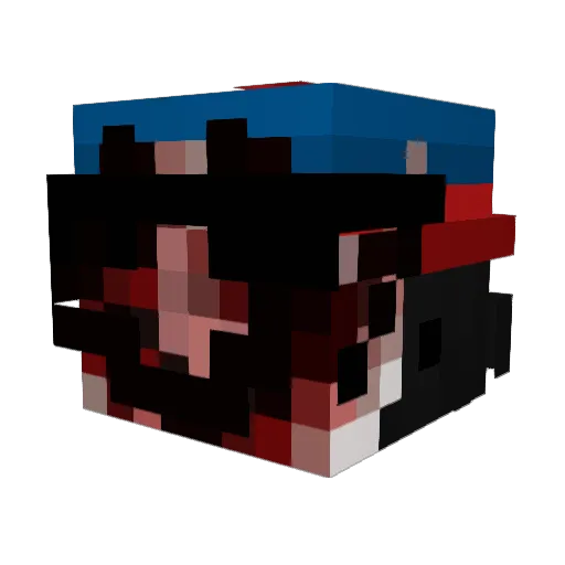 BailaloRocky Minecraft avatar head, 3D render