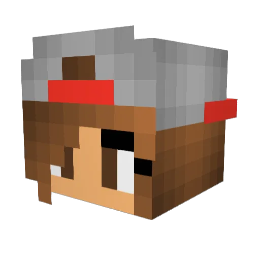 Bailey77 Minecraft avatar head, 3D render