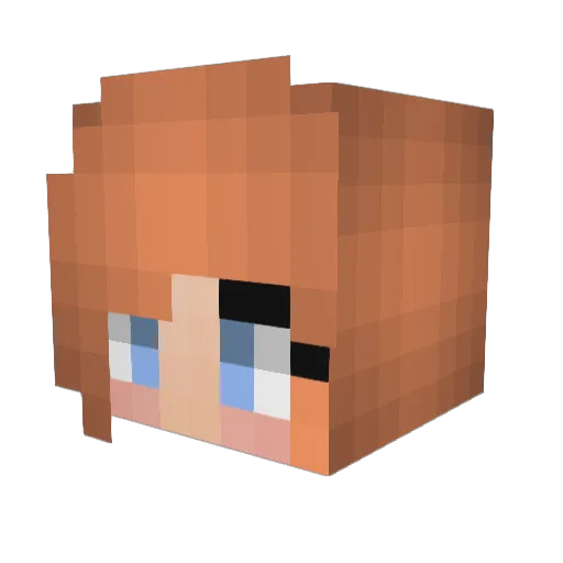 BaileyBG Minecraft avatar head, 3D render