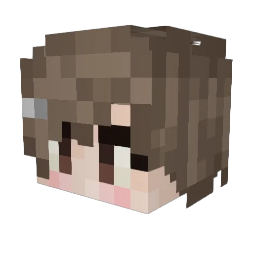 BaileySophia Minecraft avatar head, 3D render