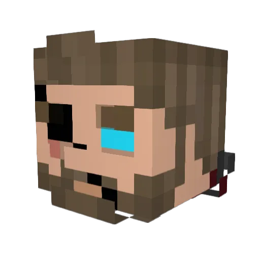 BaileyZmann Minecraft avatar head, 3D render