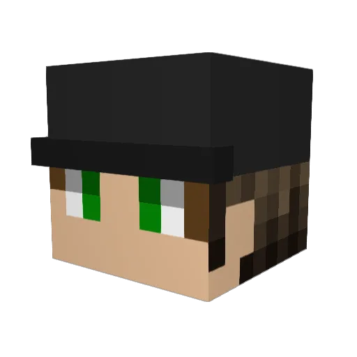 Bailey_K Minecraft avatar head, 3D render
