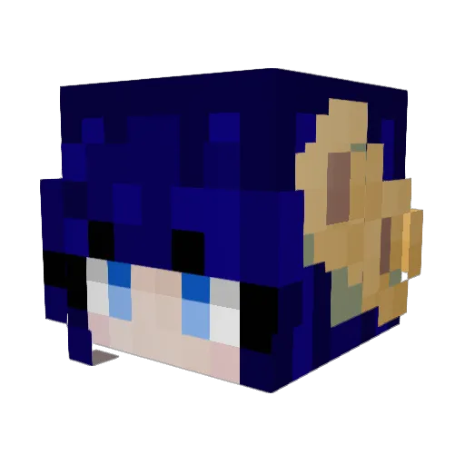 Baileybluez Minecraft avatar head, 3D render