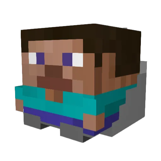 Bailsu Minecraft avatar head, 3D render