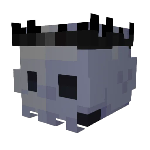 Baindr Minecraft avatar head, 3D render
