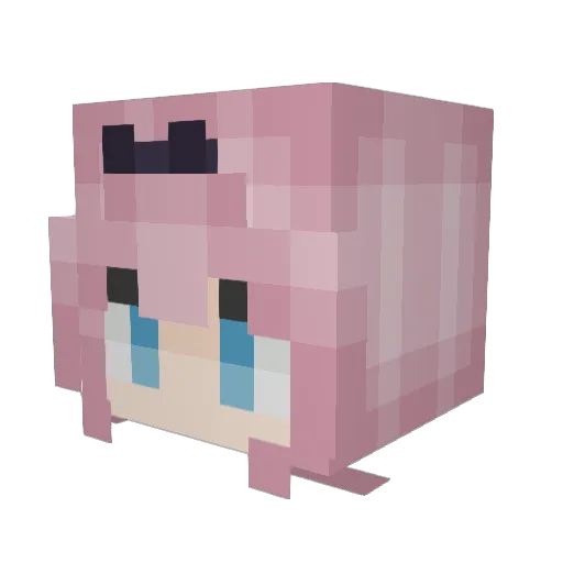 BaineTrain Minecraft avatar head, 3D render