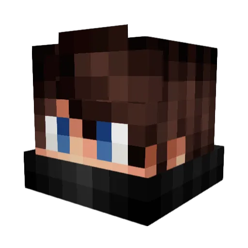 Bainee Minecraft avatar head, 3D render