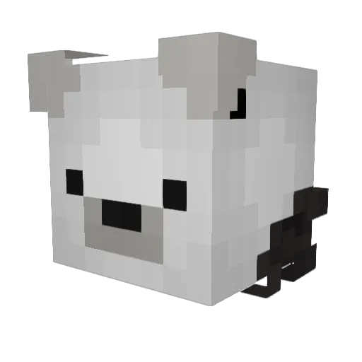 BairBear Minecraft avatar head, 3D render