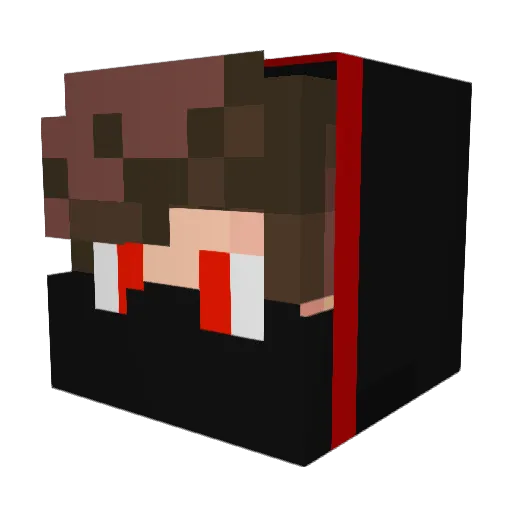 Bairus7 Minecraft avatar head, 3D render