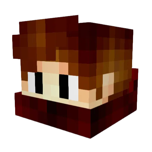 Baisila Minecraft avatar head, 3D render