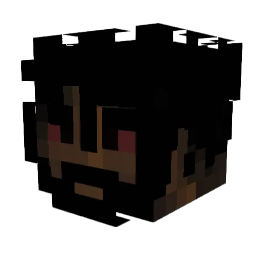 Baiskup Minecraft avatar head, 3D render