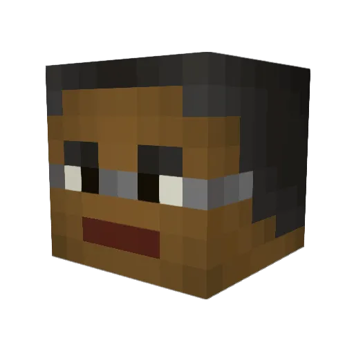 BaitTheApe Minecraft avatar head, 3D render