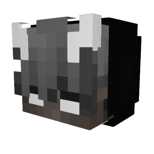 Baithe Minecraft avatar head, 3D render