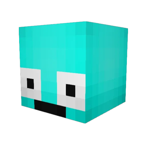 Baitme2 Minecraft avatar head, 3D render