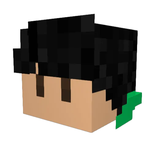 Baity1 Minecraft avatar head, 3D render