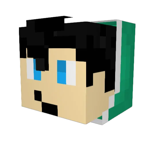 BaixoFPS Minecraft avatar head, 3D render