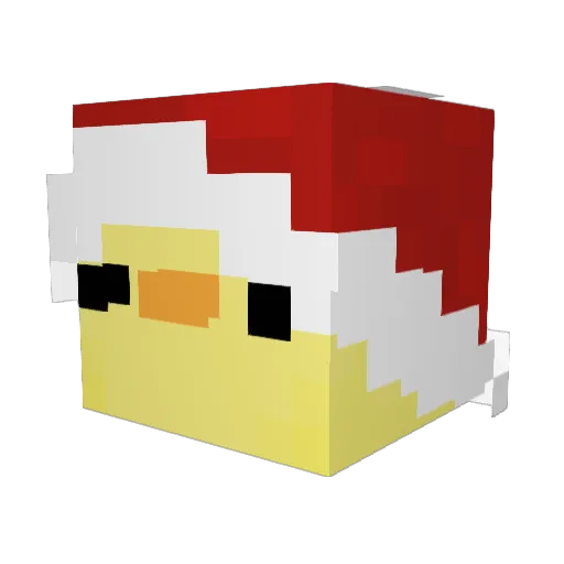 BajaBlueTv Minecraft avatar head, 3D render