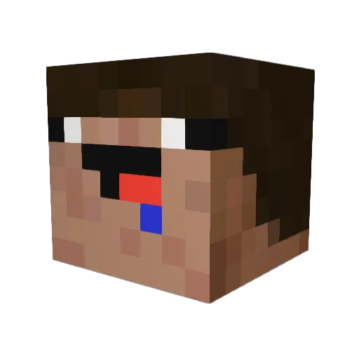 BajaNolp Minecraft avatar head, 3D render