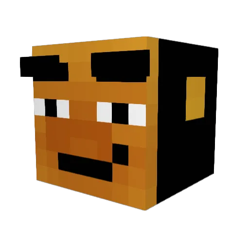 Bajameh Minecraft avatar head, 3D render
