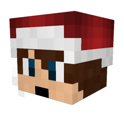 Bajan Minecraft avatar head, 3D render