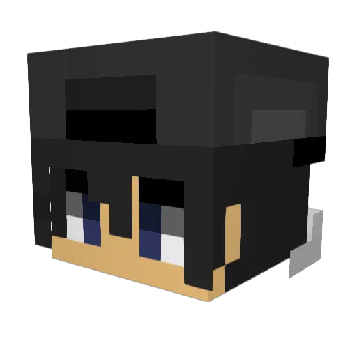 BajanAlex Minecraft avatar head, 3D render