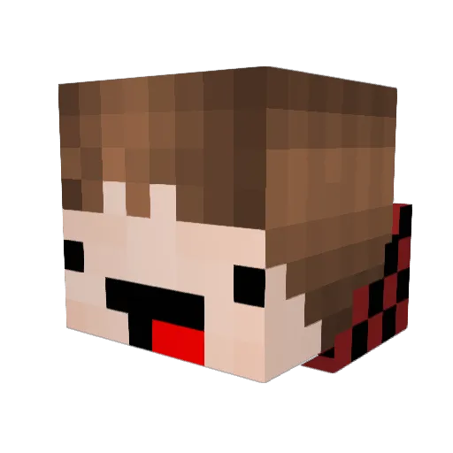 BajanCanadlan Minecraft avatar head, 3D render
