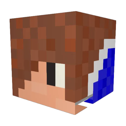 BajanCowpig Minecraft avatar head, 3D render