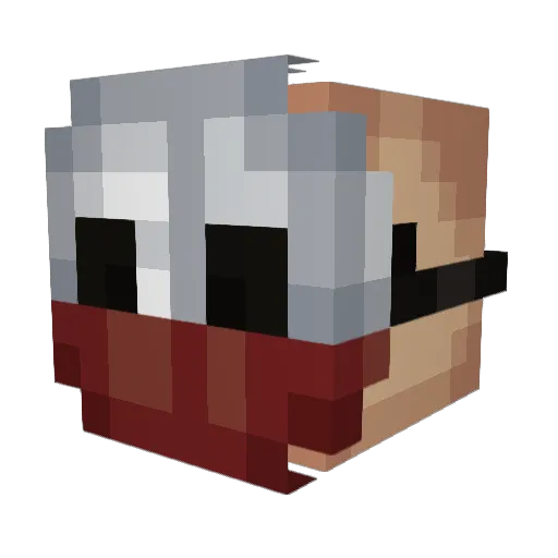 Bajeebussy Minecraft avatar head, 3D render