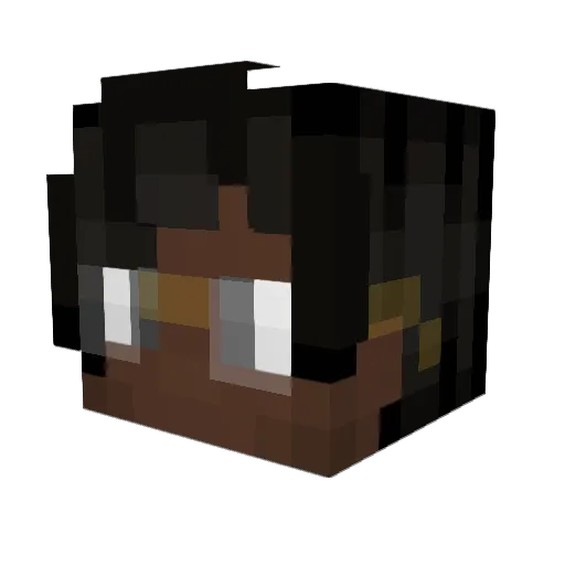 Bajgl Minecraft avatar head, 3D render