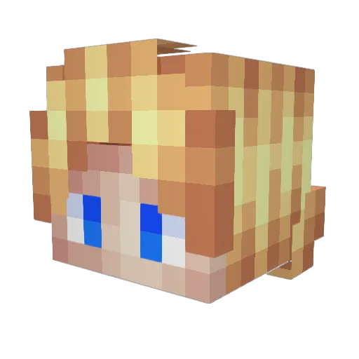 Baji_ Minecraft avatar head, 3D render