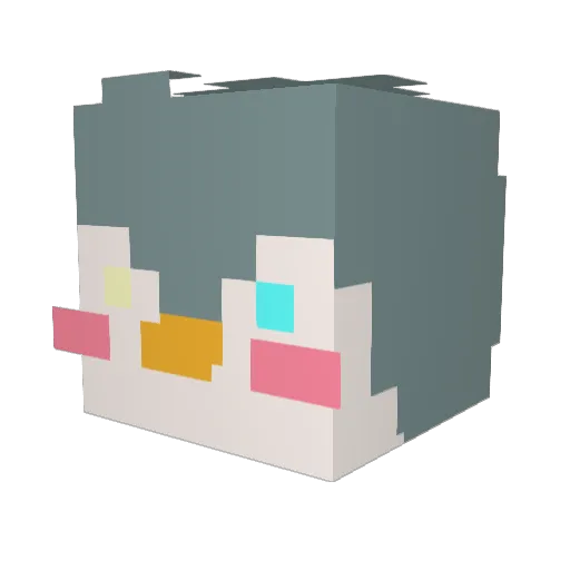 Bak_Chaeng Minecraft avatar head, 3D render