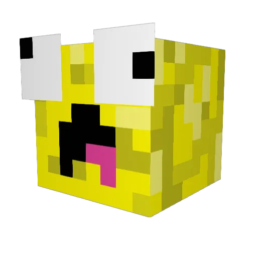 Baka3 Minecraft avatar head, 3D render