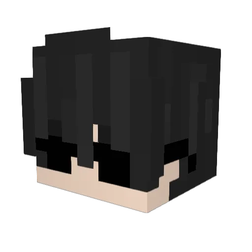 BakaDBoka Minecraft avatar head, 3D render