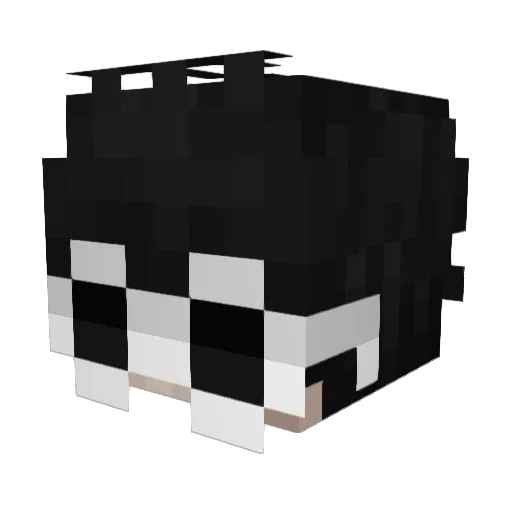 BakaHULK Minecraft avatar head, 3D render