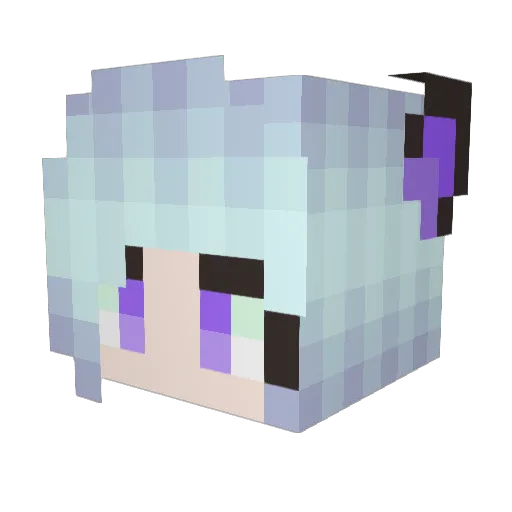 BakaMamaz Minecraft avatar head, 3D render