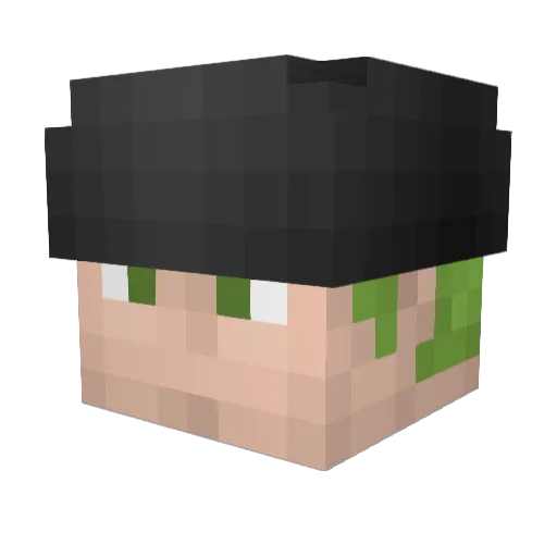BakaPaul Minecraft avatar head, 3D render