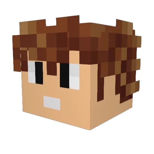 BakaPig Minecraft avatar head, 3D render