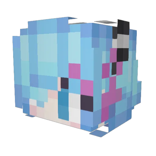 BakaSenpai_ Minecraft avatar head, 3D render