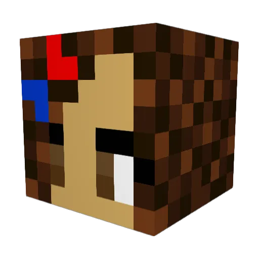 Baka_Chan Minecraft avatar head, 3D render