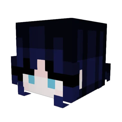 Bakagantai Minecraft avatar head, 3D render