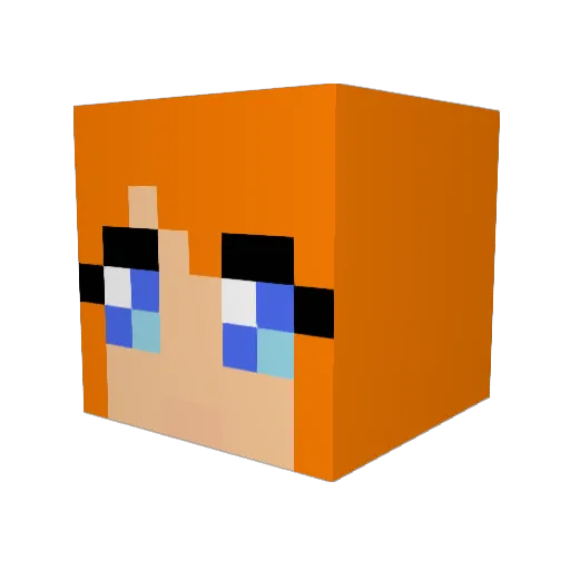 Bakalos Minecraft avatar head, 3D render