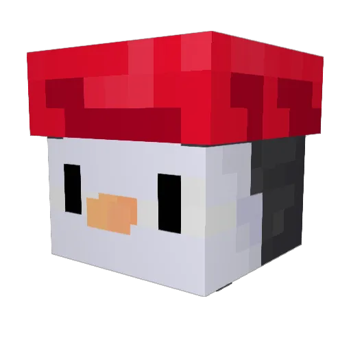 Bakapaka123 Minecraft avatar head, 3D render