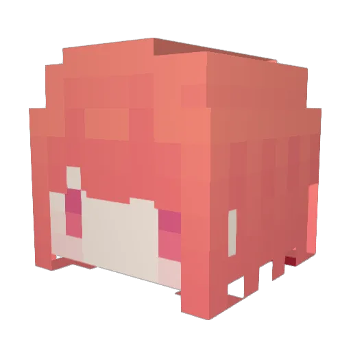 Bakaraa Minecraft avatar head, 3D render
