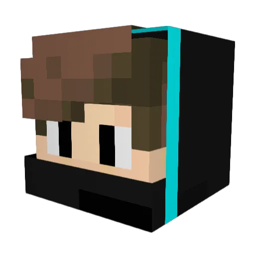 Bakardy27 Minecraft avatar head, 3D render