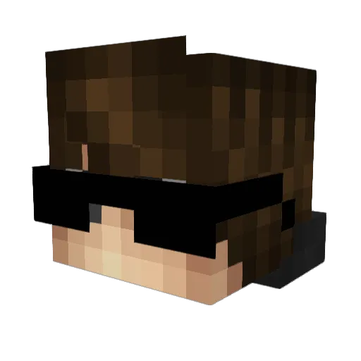 Bakaznogg Minecraft avatar head, 3D render