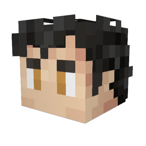 BakeMC Minecraft avatar head, 3D render