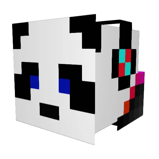 Bakeanatoer Minecraft avatar head, 3D render